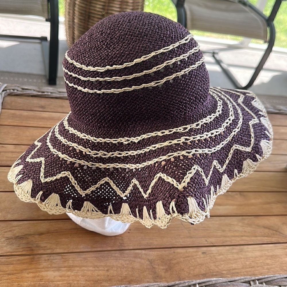 August Floppy Straw Hat O/S - Picture 2 of 5